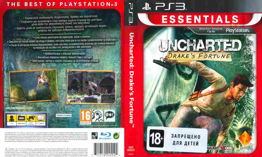 Игра Uncharted Drake's Fortune ESSENTIALS, Sony PS3, 173-482, Баград.рф
